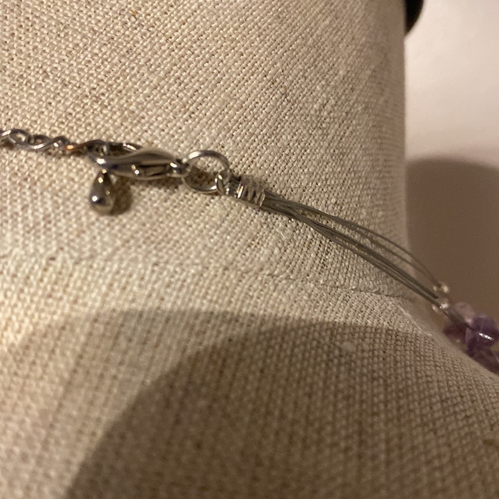 Elegant amethyst multi strand Gemstone Necklace & bracelet - Picture 6 of 7